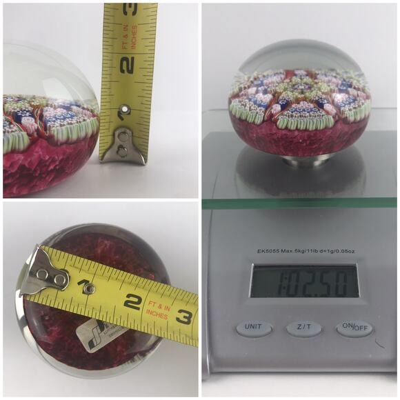 Perthshire PP30 1976 Millefiori Star Shaped Twist Ruby Vintage LE Paperweight - Picture 8 of 13